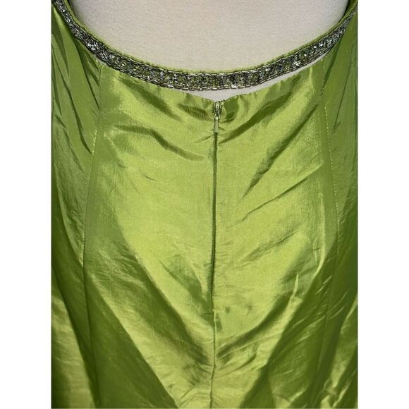 Marsoni Prom Gown Maxi Length Beaded Open Back‎ Sweetheart Neckline Green 14 - Picture 8 of 16